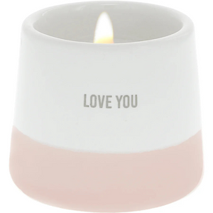 Love You 2 oz. Jasmine Scented Soy Wax Reveal Message Candle