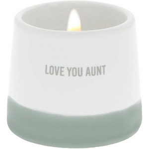 Love You Aunt 2 Oz. Jasmine Scented Soy Wax Reveal Message Candle