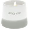 Love You Bestie 2 Oz. Jasmine Scented Soy Wax Reveal Message Candle