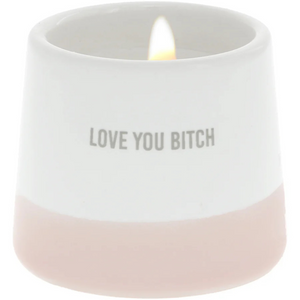 Love You Bitch 2 Oz. Jasmine Scented Soy Wax Reveal Message Candle