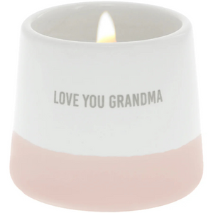 Love You Grandma 2 Oz. Jasmine Scented Soy Wax Reveal Message Candle