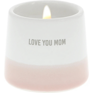 Love You Mom 2 Oz. Jasmine Scented Soy Wax Reveal Message Candle