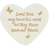 Loved Ones May Leave This World But They Never Leave Our Hearts 5" Memorial Stone with Butterflies