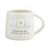 Mom White Chunky Letter Mug