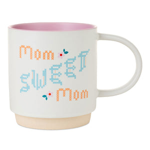 Hallmark Mom Sweet Mom Cross-Stitch Mug, 16 oz.