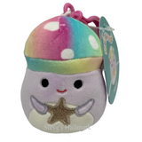 Squishmallow Mahdi the Tie-Dye Mushroom with Star I Got That 3.5" Clip Stuffed Plush by Kelly Toy