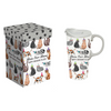 Meow Purr Meow Happy Birthday in Cat Ceramic Latte Mug 17 Oz. with Gift Box