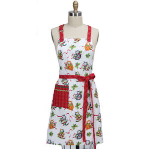 Meowy Christmas Chef Apron