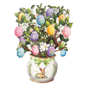 Mini Easter Egg Tree Fresh Cut Paper Flowers Pop-Up Bouquet