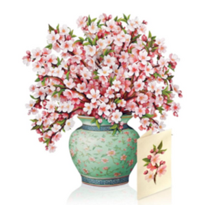 Mini Japanese Cherry Blossoms Fresh Cut Paper Flowers Pop-Up Bouquet