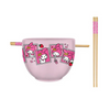 Sanrio My Melody Snapshot Border 20 Oz. Ceramic Ramen Bowl with Chopsticks