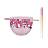 Sanrio My Melody Snapshot Border 20 Oz. Ceramic Ramen Bowl with Chopsticks