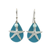 Silver Forest Layered Starfish Teardrop Earrings