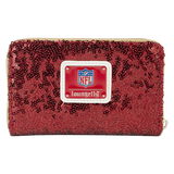 Loungefly NFL San Francisco 49ers Sequin Zip Around Wallet Back Side