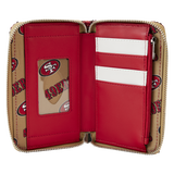 Loungefly NFL San Francisco 49ers Sequin Zip Around Wallet Inside