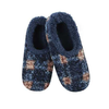 Men's Classic SnooziesÂ® Sherpa Lined Boucle Plaid Slippers - Navy Blue