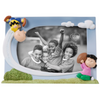 Never Give Up Peanuts Charlie Brown and Lucy Playing Football Photo Frame Holds 4"x6" Photo