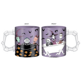 Nightmare Before Christmas Lock, Shock, Barrel in Tub 20 Oz. Ceramic Mug with Boney Sculpted Handle