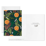 Hallmark UNICEF Lush Citrus and Botanicals Boxed Christmas Cards, Pack of 20