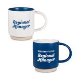 Hallmark The Office Blue and White Stacking Mugs, Set of 2