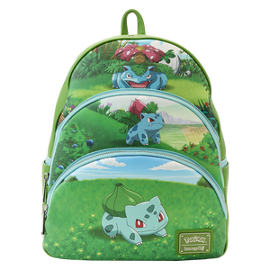 Loungefly Pokémon Bulbasaur Evolutions Triple Pocket Backpack