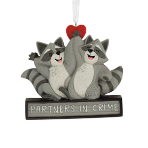 Partners in Crime Raccoons Hallmark Ornament