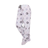 Paw Print Velvety Fleece PJ Bottoms