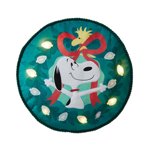 Peanuts® Snoopy Wreath Light-Up Pillow, 17"