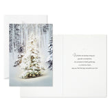 Hallmark Snowy Pine Tree Blessings Everywhere Boxed Christmas Cards, Pack of 16