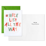 Hallmark Nice List All the Way Boxed Christmas Cards, Pack of 5