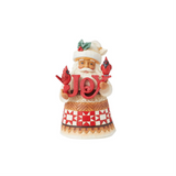 Jim Shore Heartwood Creek Pint Santa with JOY Sign Figurine