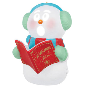 Hallmark Caroling Snowman Musical Ornament With Light
