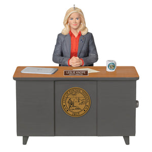 Hallmark Parks and Recreation Leslie Knope Ornament With Sound