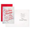 Hallmark Red Script and Snowy Evergreens Boxed Christmas Cards, Pack of 16