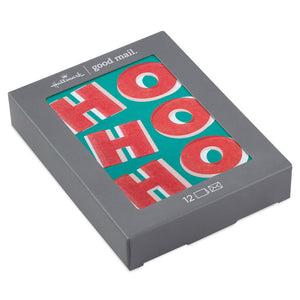 Hallmark Red and Green Ho Ho Ho Boxed Christmas Cards, Pack of 12