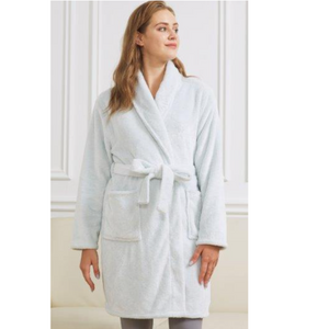 Luxury Soft Color Velvet Robe Blue