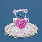 Glass Baron "Love You Nana" Bear and Heart