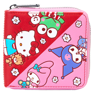 Loungefly Sanrio Hello Kitty, Friends, and Pets Colorblock Zip Around Wallet