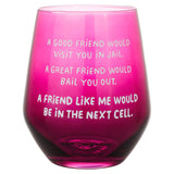 Hallmark A Friend Like Me Funny Stemless Wine Glass, 15.5 oz.