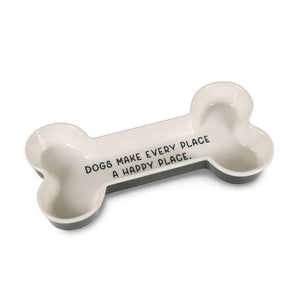 Hallmark Happy Place Dog Bone-Shaped Trinket Dish