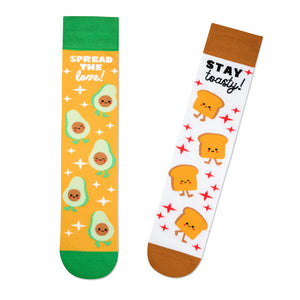 Hallmark Better Together Avocado and Toast Funny Crew Socks