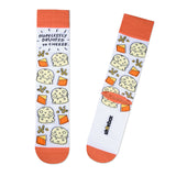 Hallmark Shoebox Devoted to Cheese Funny Crew Socks