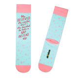 Hallmark Shoebox She Believed Funny Crew Socks