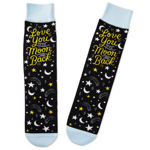 Hallmark Love You To the Moon and Back Novelty Crew Socks