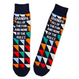 Hallmark Grandpa All of the Fun Novelty Crew Socks