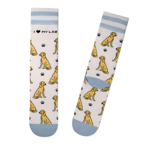 Hallmark I Love My Yellow Lab Crew Socks