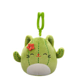 Squishmallow Ms. Miss the Green Cactus Cat with Closed Eyes 3.5" Clip Stuffed Plush by Jazwares