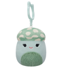 Squishmallow Bo Lynn the Teal Mushroom with Fuzzy Green Belly 3.5" Clip Stuffed Plush by Jazwares