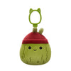 Squishmallow Salim the Green Pickle with Beanie 3.5" Clip Stuffed Plush by Jazwares