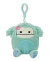 Squishmallow Joelle the Teal Bigfoot W/Flower Pin 3.5" Clip Stuffed Plush by Jazwares